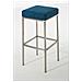 Sgabello in acciaio inox MONTREAL B85 con fodera in stoffa, con 4 gambe, fino a 7colori a scelta, altezza della seduta 80 cm blu Telaio in acciaio inox - Foto miniatura 2