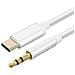 Adattatore Audio Cavo Usb-c Jack 3,5 Mm Connettore Uscita Reversibile 1m Bianco - Foto miniatura 3