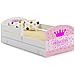 Letto Per Bambini Luk 140x70 Cassetto E Una Ringhiera+ Materasso E Giroletto Sleeping Princess Pink - Foto miniatura 1
