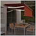 Tenda Sole Retrattile Manuale con LED 4,5x3m Arancione Marrone - Foto miniatura 2