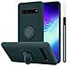 Custodia Compatibile Con Samsung Galaxy S10 5g In Liquid Verde - Coperchio Protettivo In Silicone Tpu Flessibile Con Anello - Foto miniatura 1
