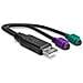 42651 adattatore per inversione del genere dei cavi USB A 1.1 2 x Mini-DIN 6 Pin Nero - Foto miniatura 3
