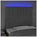 Testiera A Led Grigio Chiaro 80x5x118/128 Cm In Tessuto - Foto miniatura 3