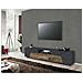 Mobile Porta Tv Jacopo, Credenza Bassa Da Soggiorno, Base Porta Tv, 100% Made In Italy, Cm 220x43h46, Ardesia E Acero - Foto miniatura 1
