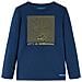 Maglietta Da Bambino A Maniche Lunghe Stampa Snowboard Blu Marino 116 - Foto miniatura 1