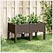 Fioriera Da Giardino Con Gambe Marrone 80x40x42 Cm In Pp - Foto miniatura 1