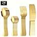 Servizio 24 Posate Oro Lucido per Natale Decorazioni da Tavola Cucina Natalizie - Foto miniatura 1
