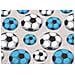 Copripiumino Sacco Piumone Pensieri Delicati Cotone Disegno Calcio Singolo Azzurro - Foto miniatura 2