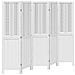 Divisorio Ambienti 5pannelli Bianco Legno Massello Di Paulownia - Foto miniatura 2