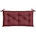 Cuscino Panca Giardino Rosso Vino Mélange 100x50x7 Cm Tessuto - Foto miniatura 3