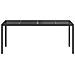Tavolo da Pranzo da Giardino Nero 190x90x75 cm Polyrattan - Foto miniatura 3
