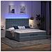 Struttura Letto Pouf con Materassi 200x200 cm Velluto - Foto miniatura 1