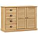 Credenza con Cassetti VIGO 113x40x75 cm Legno Massello di Pino - Foto miniatura 1