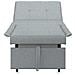 Divano letto Grigio chiaro 194 x 67 x 37 cm Tessuto - Foto miniatura 5