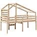 Letto a Soppalco con Tetto 80x200 cm in Legno di Pino - Foto miniatura 6