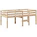Letto a Soppalco con Tetto 80x200 cm in Legno di Pino - Foto miniatura 7