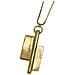 Collana Lunga Xxl Con Doppia Ascia In Ottone Placcato Oro - Foto miniatura 2
