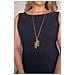 Collana Lunga Xxl Con Doppia Ascia In Ottone Placcato Oro - Foto miniatura 3