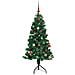 Albero di Natale Artificiale Angolare con 150 LED Verde 150 cm - Foto miniatura 6