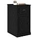 Mobile laterale Rovere Nero 40 x 50 x 75 cm Legno multistrato - Foto miniatura 3