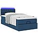 Struttura Letto Pouf con Materasso Blu 80x200 cm in Tessuto - Foto miniatura 6