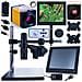 Mikroscopio Digitale Earth Pro Mcep-0.5x-pzrr - Zoom 7-45x, Display 8"" | Oculare Rotante 360° | Ideale Per Elettronica E Biologia - Foto miniatura 1