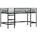 Struttura del letto loft per bambini Nero 99,5 x 200 cm Acciaio - Foto miniatura 1
