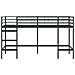 Struttura del letto loft per bambini Nero 99,5 x 200 cm Acciaio - Foto miniatura 5