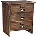 Comodino In Legno 3 Cassetti 40x31x46,5h Cm - Foto miniatura 1