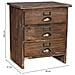 Comodino In Legno 3 Cassetti 40x31x46,5h Cm - Foto miniatura 3