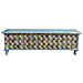 Baule In Legno Blu 146x40x45h - Foto miniatura 1