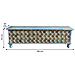 Baule In Legno Blu 146x40x45h - Foto miniatura 4