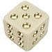 Dado Decorativo Quarzy Grande In Resina Bianco E Oro - Foto miniatura 3