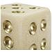 Dado Decorativo Quarzy Grande In Resina Bianco E Oro - Foto miniatura 4