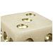 Dado Decorativo Quarzy Grande In Resina Bianco E Oro - Foto miniatura 5