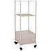 Carrello Portaoggetti Torres In Acciaio Sabbia 3 Ripiani 35x35x100 Cm - Foto miniatura 1