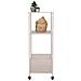 Carrello Portaoggetti Torres In Acciaio Sabbia 3 Ripiani 35x35x100 Cm - Foto miniatura 3
