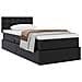 Letto con contenitore e materasso con testiera Nero 90 x 200 cm - Foto miniatura 3