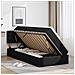 Letto con contenitore e materasso con testiera Nero 90 x 200 cm - Foto miniatura 4