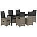 Set da Pranzo per Giardino con cuscino 7 pcs Grigio polyrattan - Foto miniatura 1