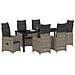 Set da Pranzo per Giardino con cuscino 7 pcs Grigio polyrattan - Foto miniatura 3