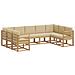 Set di divani da esterno con cuscino 9 pcs Bianco e Beige - Foto miniatura 1