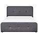 Letto Matrimoniale In Tessuto Grigio Scuro Con Contenitore 140 X 200 Cm Rennes - Foto miniatura 28