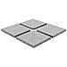Piastre Per Parasole 4 Pz In Granito Quadrato 100 Kg Grigio - Foto miniatura 2