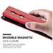 Custodia Compatibile Con Zte Axon 7 Mini In Rosso Mela - Coperchio Protettiva Con Chiusura Magnetica, Funzione Stand E Tasca Per Le Carte - Foto miniatura 8