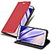 Custodia Compatibile Con Zte Axon 7 Mini In Rosso Mela - Coperchio Protettiva Con Chiusura Magnetica, Funzione Stand E Tasca Per Le Carte - Foto miniatura 1