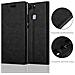 Custodia Compatibile Con Huawei P9 Plus In Nero Di Notte - Coperchio Protettiva Con Chiusura Magnetica, Funzione Stand E Tasca Per Le Carte - Foto miniatura 4