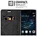 Custodia Compatibile Con Huawei P9 Plus In Nero Di Notte - Coperchio Protettiva Con Chiusura Magnetica, Funzione Stand E Tasca Per Le Carte - Foto miniatura 8