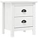 Comodini Hill Bianchi 2 pz 46x35x49,5 cm Legno Massello di Pino - Foto miniatura 2