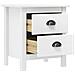 Comodini Hill Bianchi 2 pz 46x35x49,5 cm Legno Massello di Pino - Foto miniatura 7